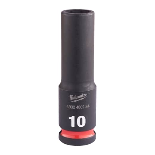 MILWAUKEE 10 x 65 mm SHOCKWAVE Schlagnuss 3/8" lang
