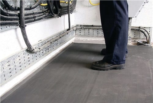 COBA Arbeitsplatzbodenbelag Zuschn. B1000xS4,5mm grau Kautschuk Preis p.lfd.m Switch