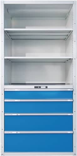 LISTA Schubladenregal H2200xB1117xT706mm Grundregal Variante 2