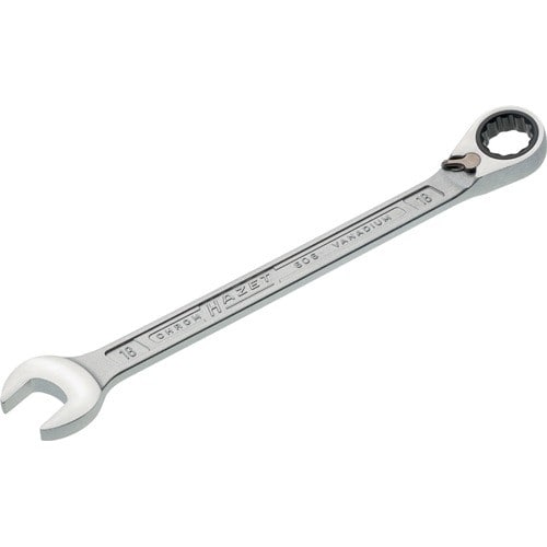 HAZET Maulringratschenschlüssel 606 SW 18mm L.255mm umschaltbar,Rings.15Grad HAZET