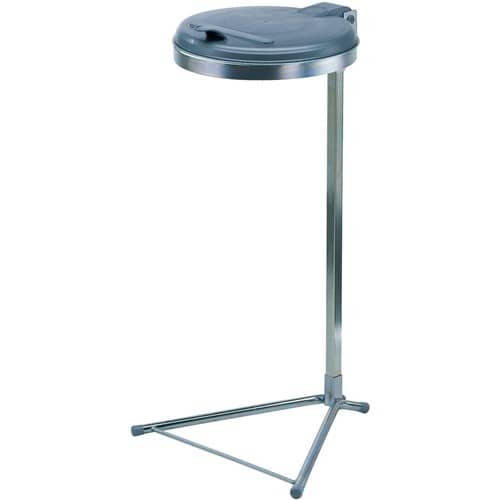 VAR Abfallsammler H980xB500xT530mm 120l Deckel silber (KS) m.Standfuß VAR