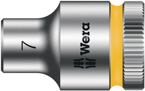 WERA Steckschlüsseleinsatz 8790 HMB Außen-6-kant SW7mm L.29mm Vierkant3/8Zoll CV Wera