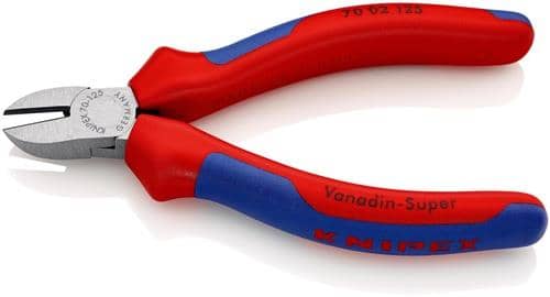 KNIPEX Seitenschneider L.125mm Kopf pol.Comfort-Griff max.1,5mm KNIPEX