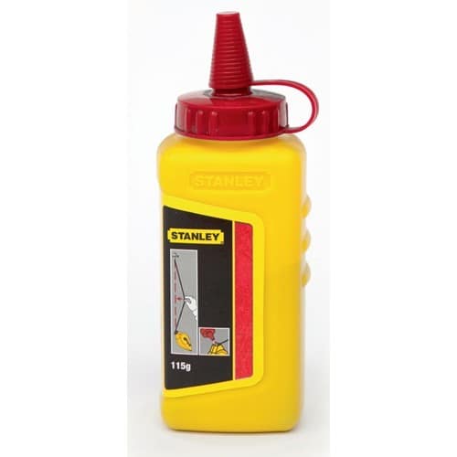 STANLEY Schlagschnurkreide 115g rot wasserfest,schwer löslich Ku.-Flasche STANLEY