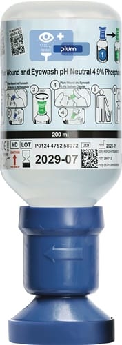 PLUM Augenspülflasche pH Neutral 200 ml 3 Jahre (ungeöff. Flasche) DIN EN15154-4 PLUM