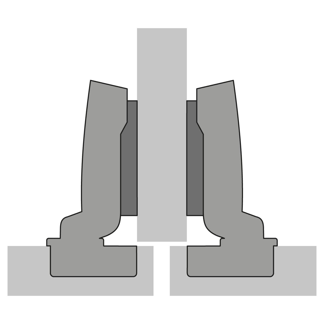 HETTICH Sensys 110°-Scharnier ohne Schließautomatik (Sensys 8675), vernickelt, 9073663