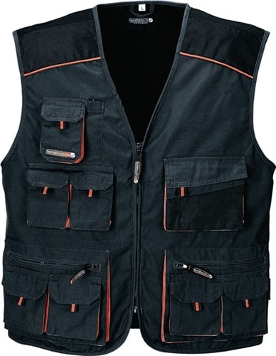 Weste dunkelgrau/schwarz/orange TERRATREND
