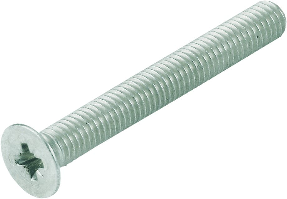 HOPPE® Gewindeschraube M6 für HOPPE-Schutzbeschläge, -Profiltür-Garnituren mit verdeckter Befestigung, Eisen 65 mm Kreuzschlitz
