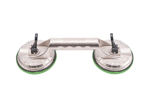 TECWERK Saugheber Trgf.80kg Kopf-D.118mm 2 Köpfe Alu TECWERK