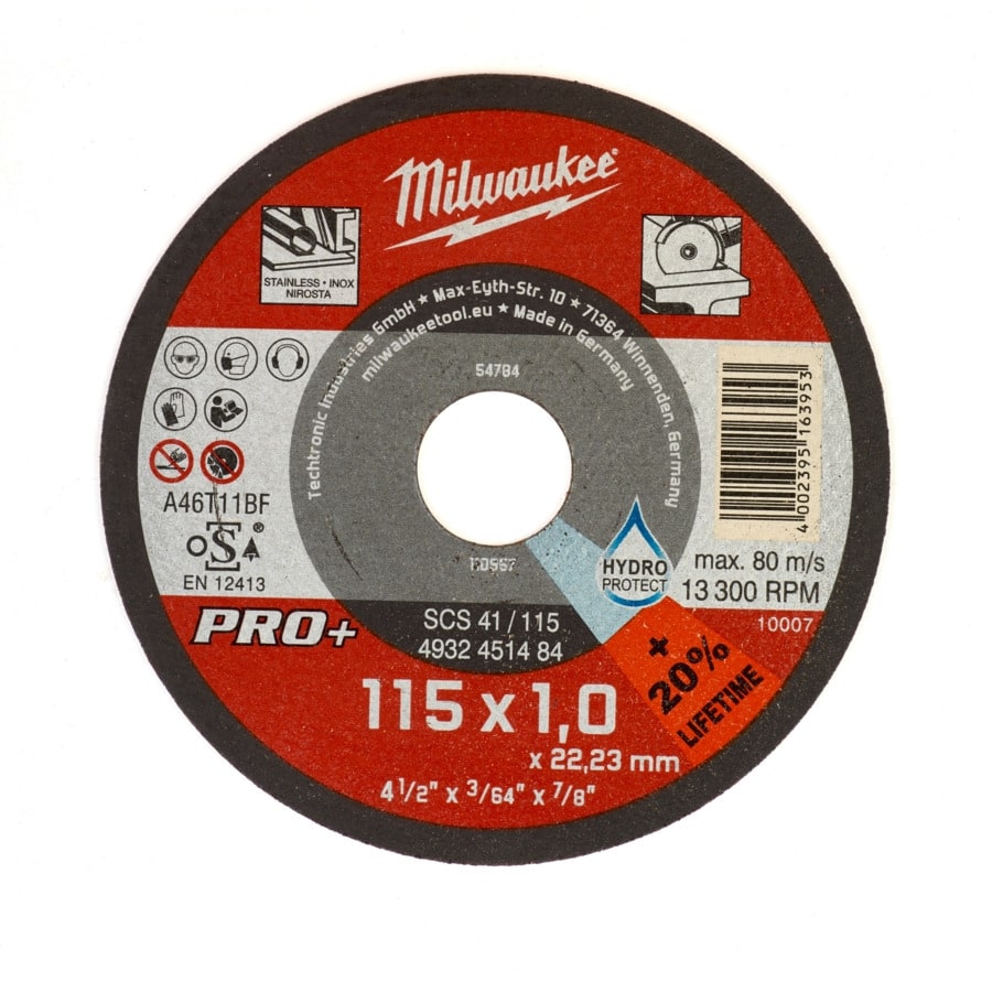 MILWAUKEE SCS41 1 mm Metalltrennscheibe PRO+ INOX 115 mm