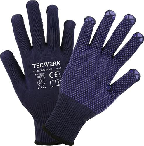 TECWERK Handschuhe Isar Gr.9 blau EN 388 PSA II TECWERK