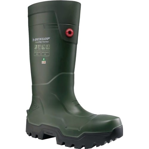 DUNLOP Sicherheitswinterstiefel Fieldpro Thermo+ Gr.48 grün S5L CI CR SR FO LG EN20345