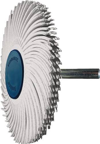 TYROLIT Radialbürstenscheibe Sunburst D.76mm K.120 Weiß 10000min-¹ TYROLIT