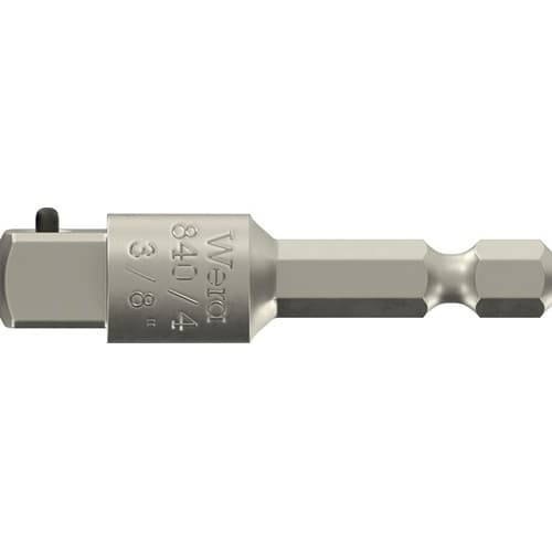 WERA Adapter 870/4 Antriebs-6-KT.1/4 Zoll Abtriebs-4-KT.3/8Zoll CV-Molybdän stahlgrau