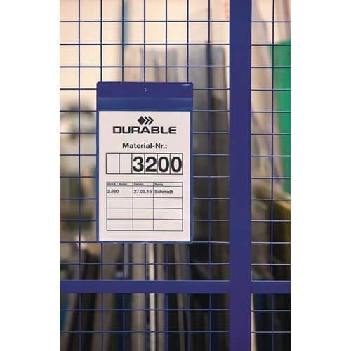 DURABLE Dokumententasche B210xH297mm DIN A4 hoch m.2Neodym-Magn.blau Pak.a 10 St.DURABLE