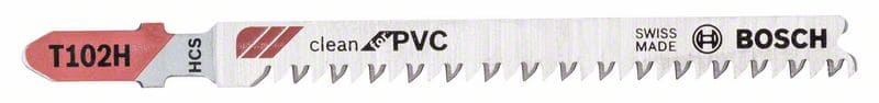 BOSCH Stichsägeblatt T 102 H Clean for PVC, 3er-Pack