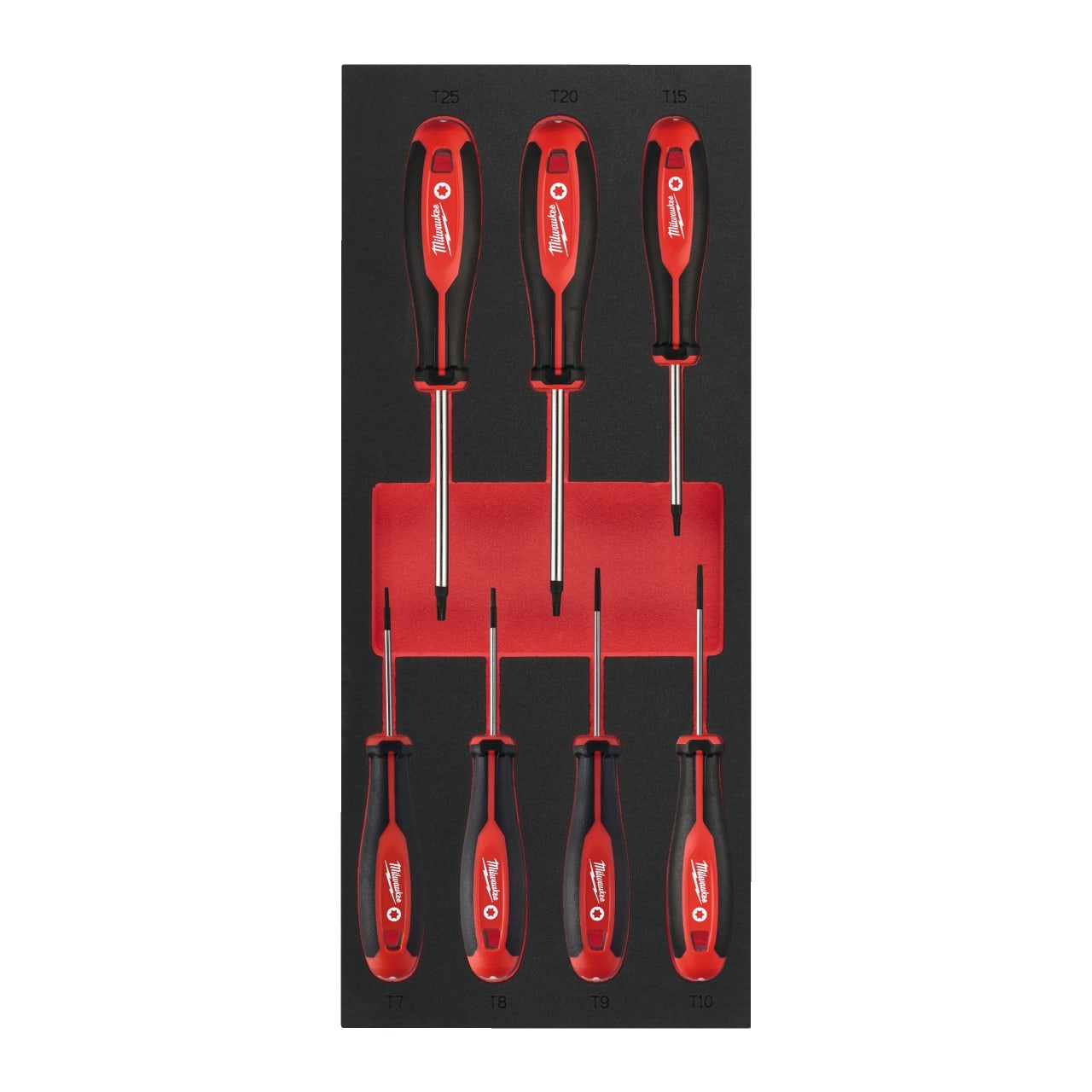 MILWAUKEE 7-teilige TX Einlage für Werkstattwagen 78 cm Tri-Lobe Schraubendreher Einlage