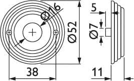 HERMAT Drückerrosette 2069, Schmiedeeisen