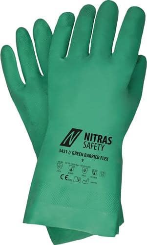 NITRAS SAFETY Chemikalienschutzhandschuhe Green Barrier Flex Gr.8 grün EN 388,EN 374