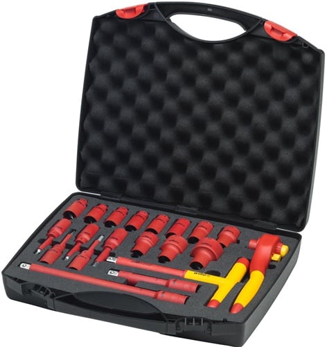 WIHA Ratschenschlüsselset 21-tlg.1/2 Zoll 10-32mm Außen 6kt.,4-10mm Innen 6kt.Z.72