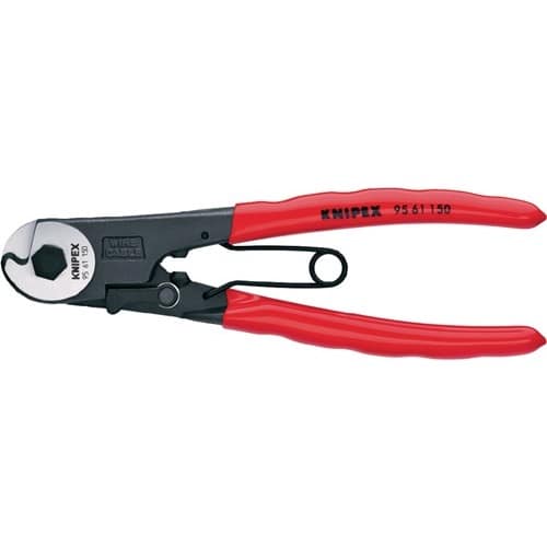 KNIPEX Bowdenzugschneider Gesamt-L.150mm Drahtseil-Ø 3mm pol.Ku.-Überzug KNIPEX