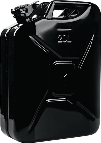 VALPRO Kraftstoffkanister 20l Schwarz RAL 9005 Stahlbl.0,9mm L345xB165xH470mm VALPRO