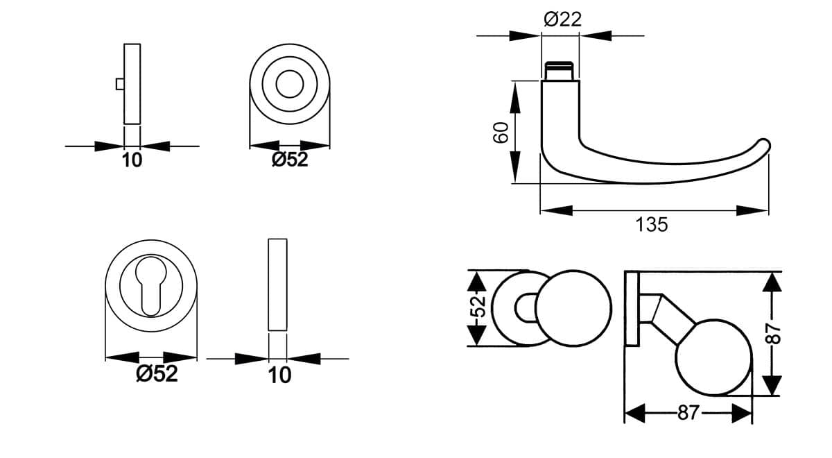 KARCHER DESIGN ER/FS 22 WGR 71 - Elba, Wechselgarnitur rechts, FS, Edelstahl