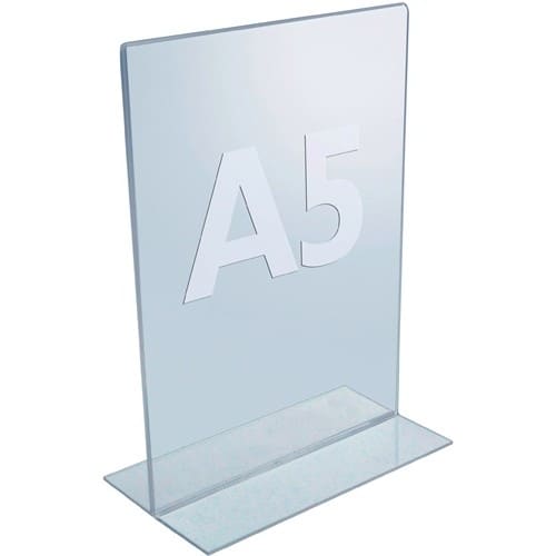 Tischaufsteller DIN A5 Acryl transp.freistehend