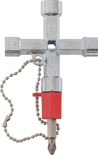 SCHUEBO Schaltschrankschlüssel Doublehead Key 11 Funktionen m.Bitadapter SCHUEBO