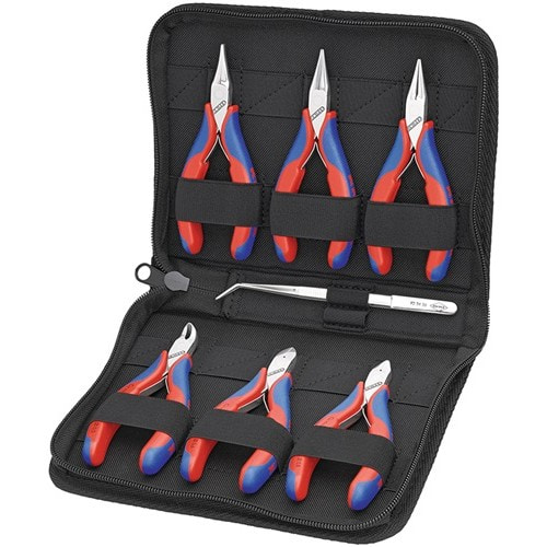 KNIPEX Elektronikzangensatz 7-tlg.6 Zangen,1 Präzisionspinzette KNIPEX
