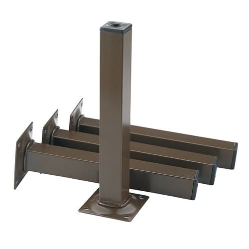 ALFER ELEMENT SYSTEM Möbelfuß verchr.25x25mm H.700mm Platte ALFER ALUMINIUM