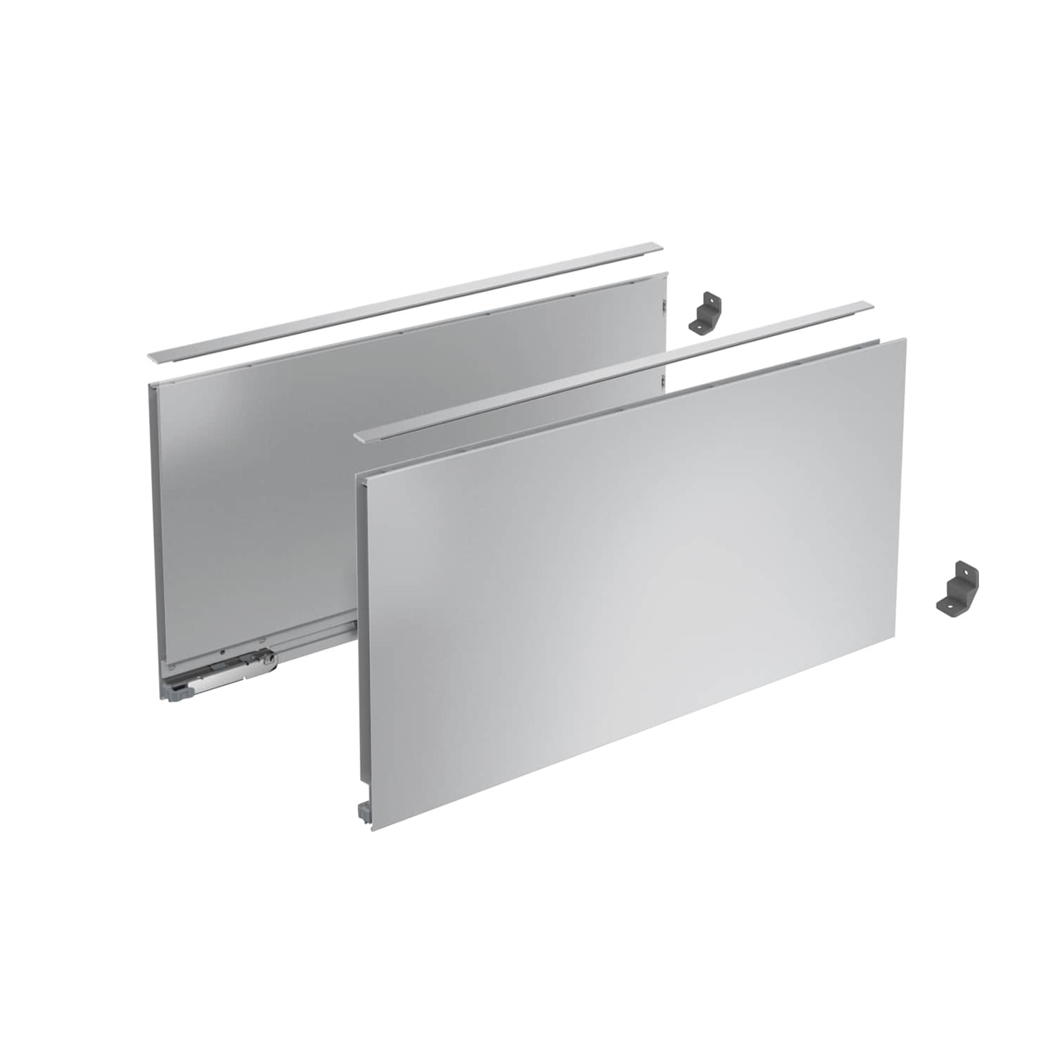 HETTICH AvanTech YOU Set Zarge, Höhe 251 mm x NL 500 mm, silber, links und rechts, 9353375