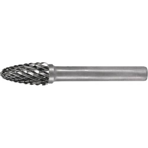TECWERK Frässtift RBF D.12mm Kopf-L.25mm Schaft-D.6mm HM Verz.Kreuz TECWERK