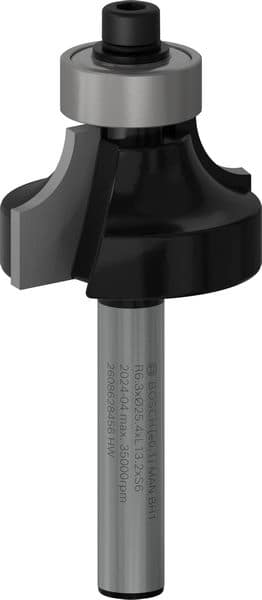 BOSCH Abrundfräser 6 mm, R1 6,3 mm, D 25,4, L 13,1 mm, G 54 mm