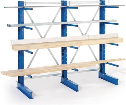 META Kragarmregal H2000xB1300xT500mm Anbauregal eins.Gesamt-Trgf.1450kg