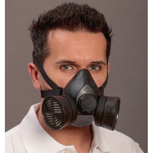 EKASTU Atemschutzhalbmaske Polimask 100/2 EN 140 o.Filter Universalgröße EKASTU