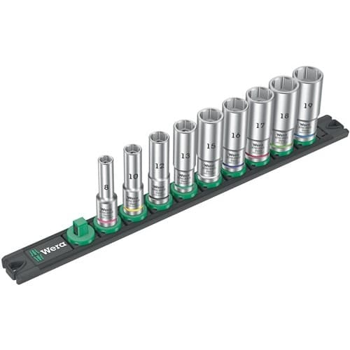 WERA Steckschlüsseleinsatzset Deep 1 9-tlg.Antr.10mm (3/8) Zoll WERA