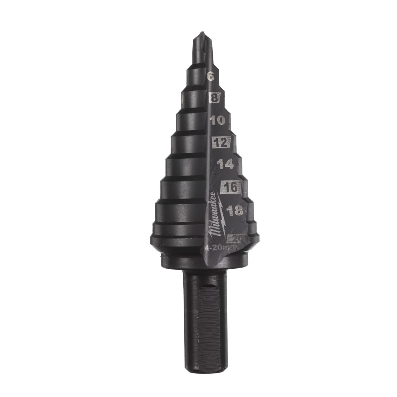 MILWAUKEE 4 bis 20 mm, 2 mm Stufen Cobalt Stufenbohrer