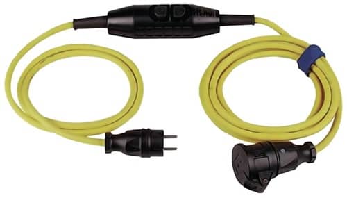 JÄGER DIREKT Schutzkontaktverlängerung 16 A 230 V 3x1,5mm² 4,5m H07RN-F gelb JÄGER DIREKT