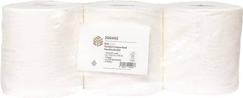 ELOS Handtuchrolle ELOclean Comfort Centerfeed ca.636 Blatt,2-lag.weiß L140 mxB190mm