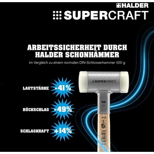 HALDER Vorschlaghammer SUPERCRAFT Kopf-D.100mm L.1000mm rückschlagfrei Kopf-L.210mm