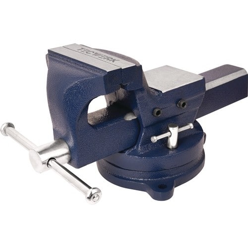TECWERK Gußschraubstock Backen-B.150mm Spann-W.155mm Eisenguss (Sphäroguss) TECWERK