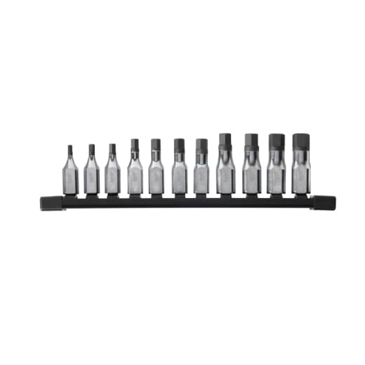 MILWAUKEE 11-teilig Innensechskant Bit-Steckschlüsseleinsatz metrisch 3/8" Set