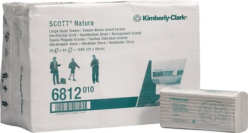 Hostess NATURA Handtuch 6812 2-lag.weiß L.ca.500 mmxB.ca.250mm 1680 Tücher/KT Hostess NATURA