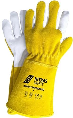 NITRAS Schweißerhandschuhe WELDER PRO Gr.11 ocker/grau PSA-Kat.II