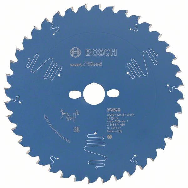 BOSCH Kreissägeblatt Expert for Wood, 250 x 30 x 2,4 mm, 40