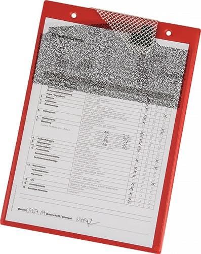 EICHNER Auftragstasche m.Klettverschluss,Kordel u.2 Fächer DIN A4 rot VE=10 St.EICHNER
