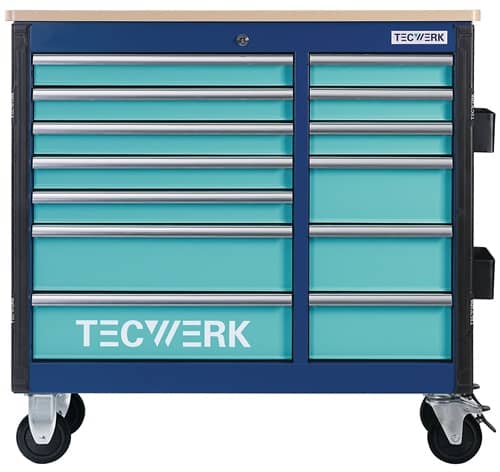 TECWERK Rollwerkbank PLUS 2.0 S Außen-B1150xT500xH1015mm Schubl.13 30kg 500kg TECWERK