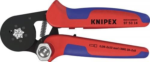 KNIPEX Aderendhülsenzange Gesamt-L.180mm 0,08-10,0 (AWG 28-7)mm² brün.Mehrkomp.-Hüllen