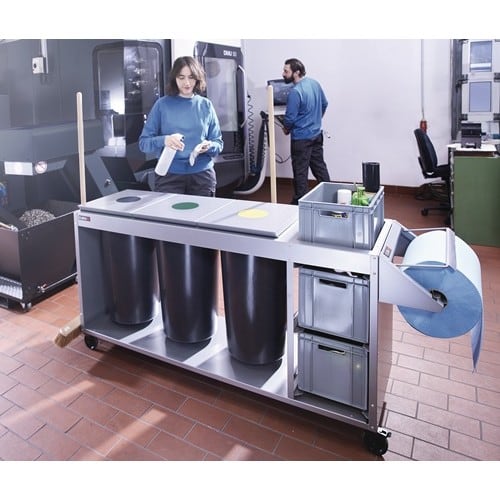 FLORA Reinigungswagen 3 Tonnen á 60l,3 Kisten STA FLORA